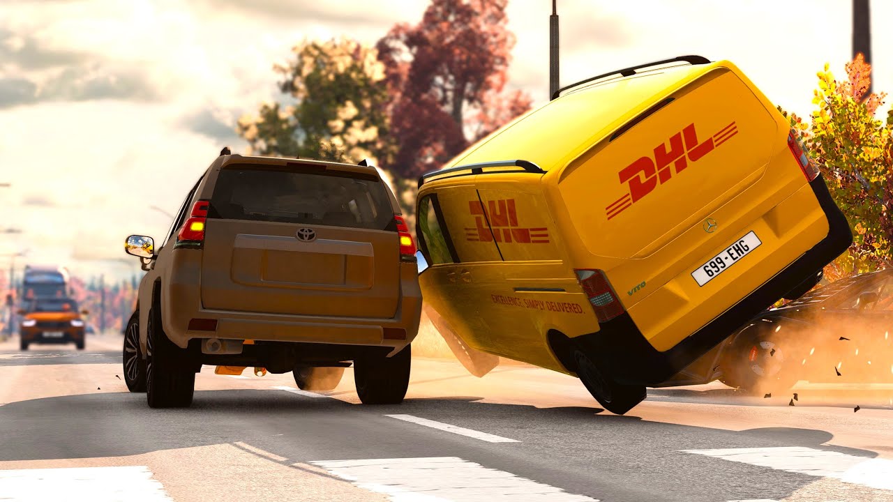 Realistic Truck & Car Crashes #8 - BeamNG.drive