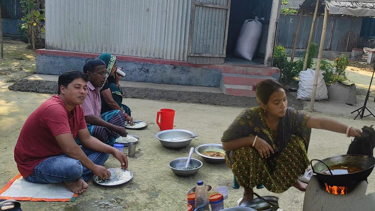 মাটির চুলাই গ্রামীণ রান্না ♨️Bangladeshi village vlog / simple village cooking