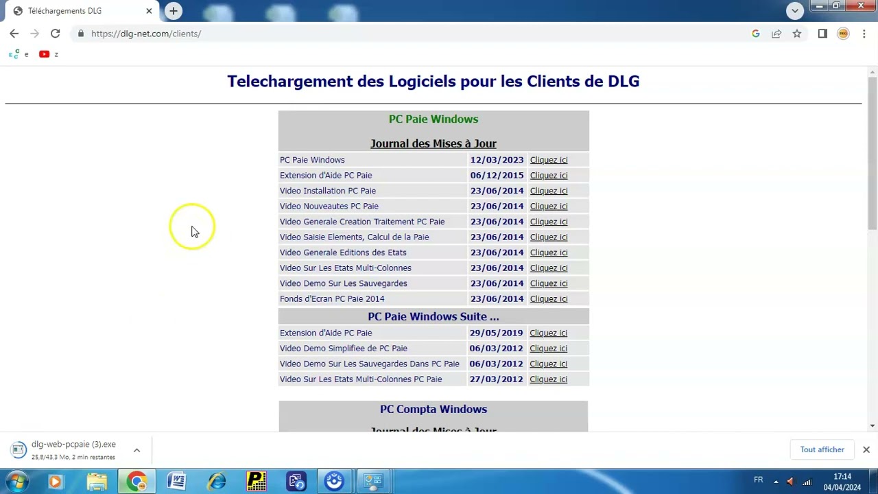 VOIR  COMMENT TELECHARGER PC PAIE DLG ****  CHAINE /AHMED DLG