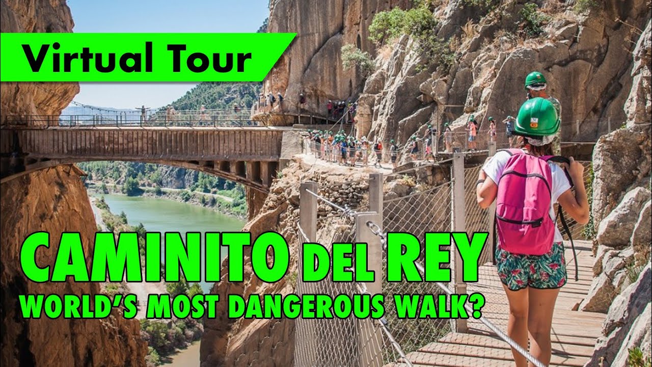 Caminito del Rey walking tour - Summer 2022 - Scenic Andalusian mountains immersive virtual tour