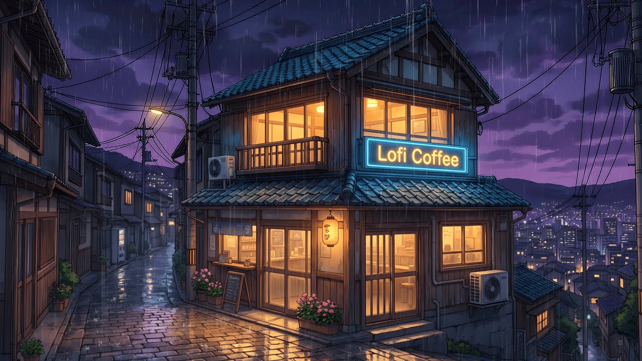 Dreamy Late Night City in the 1980s & 90s 🌌🏙️ Lofi Hip Hop Beats for Study & Focus