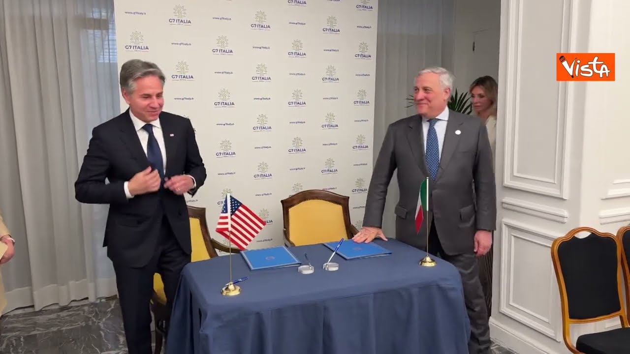G7 Capri, la firma del memorandum tra Italia e Stati Uniti