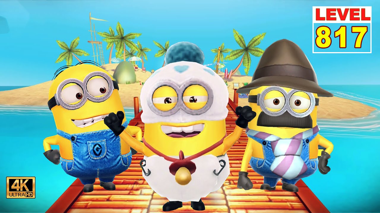 Minion Rush Baby pick up the Minion Shield 13 times at Minion Rush Minion Beach | PC UHD 4K