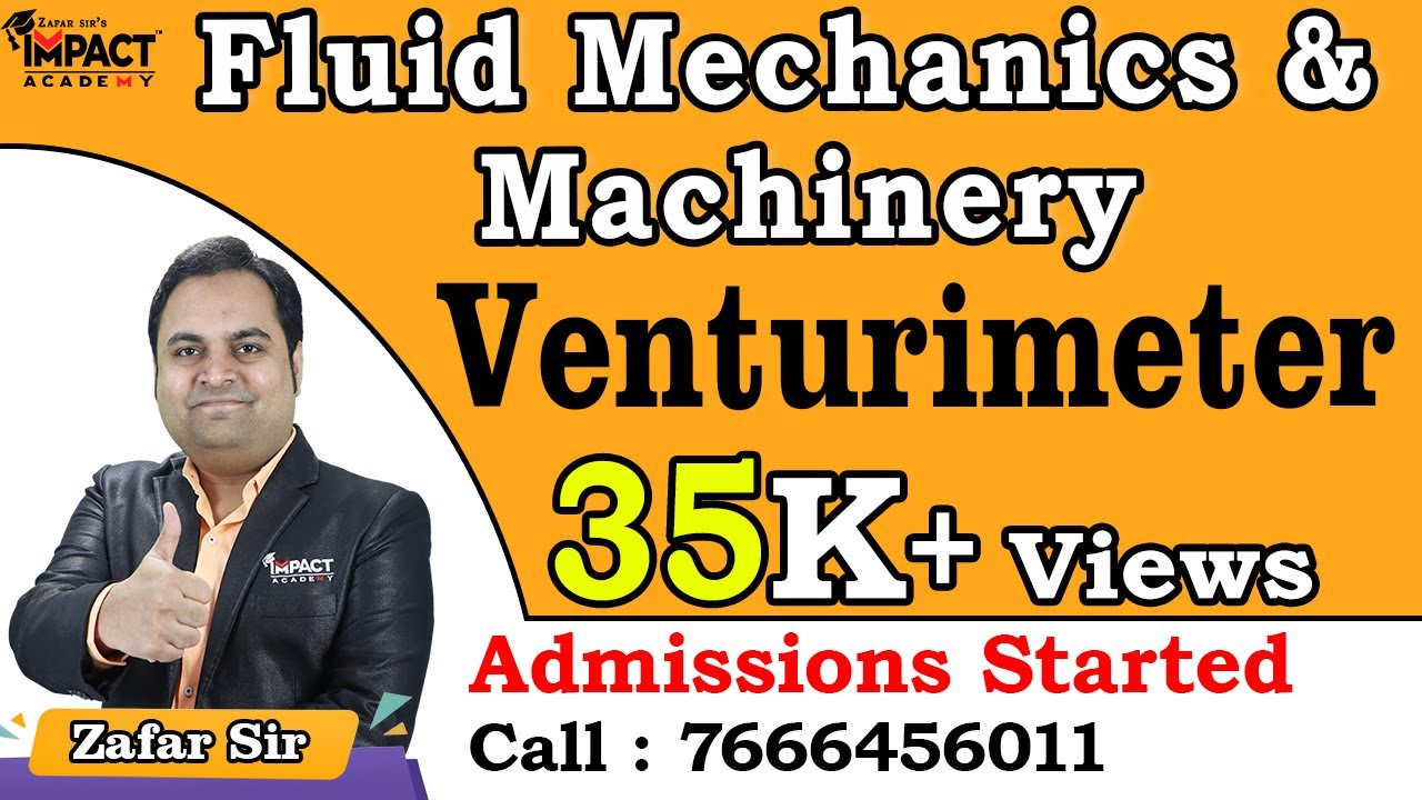 Venturimeter | Fluid Mechanics & Machineries #zafarsir #freeengineeringcourses #engineering #free