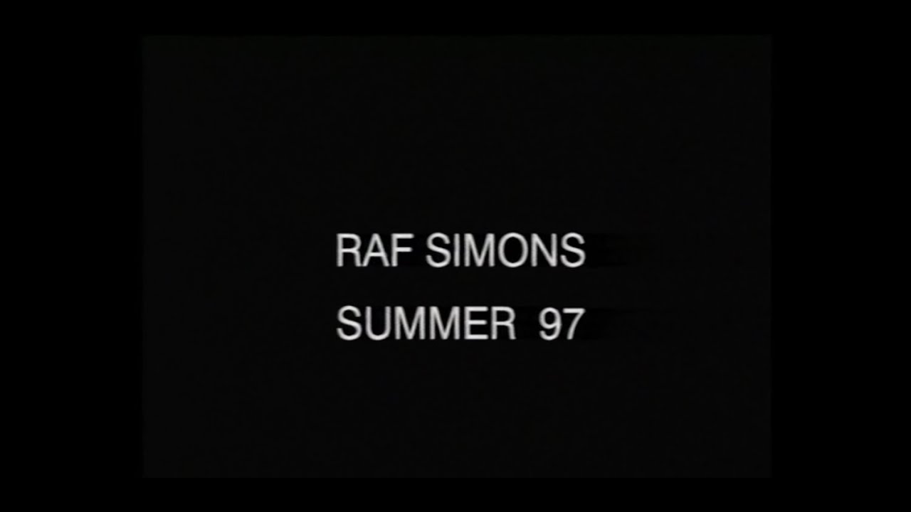Raf Simons Spring/Summer 1997