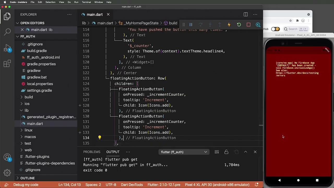 Flutter Firebase Auth Sample Integration