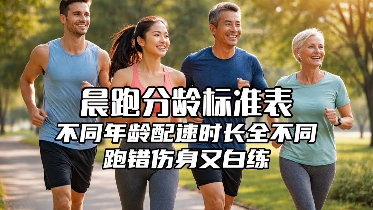 晨跑分龄标准表，不同年龄配速时长全不同，跑错伤身又白练。