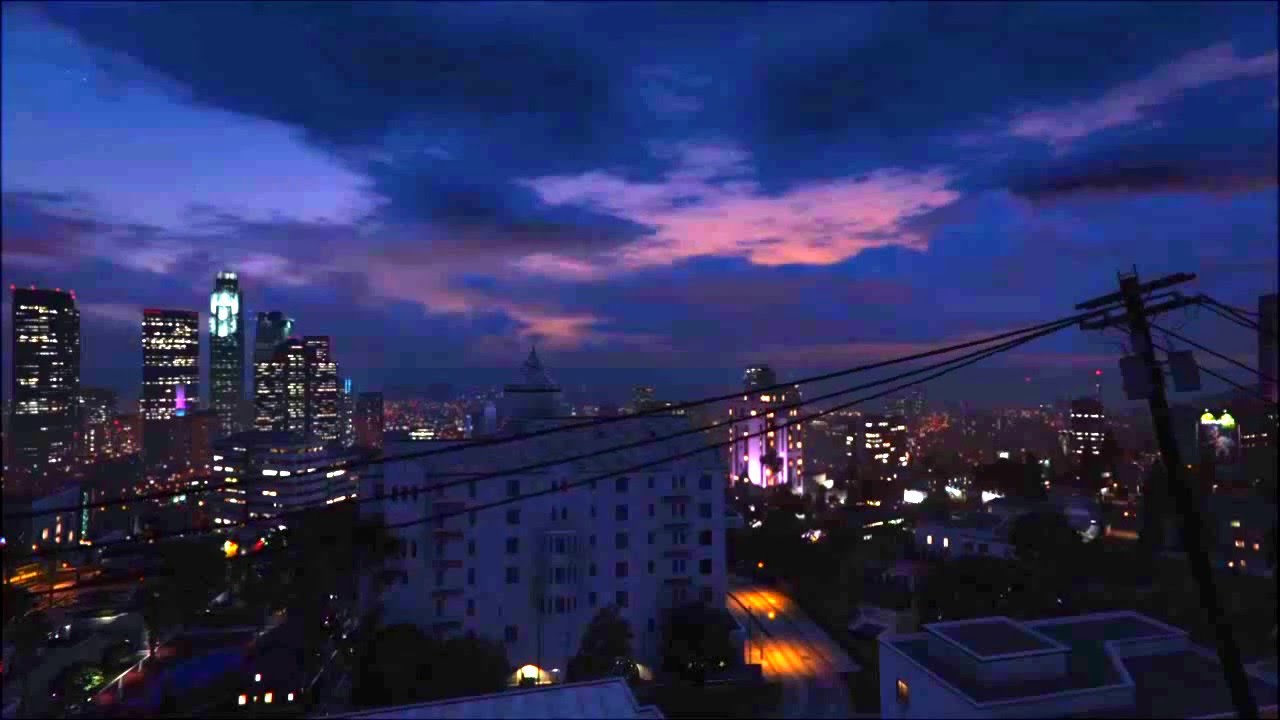 GTA V: Ambience &ndash; Rainy Weather Over Los Santos (White Noise, Relaxation, ASMR)