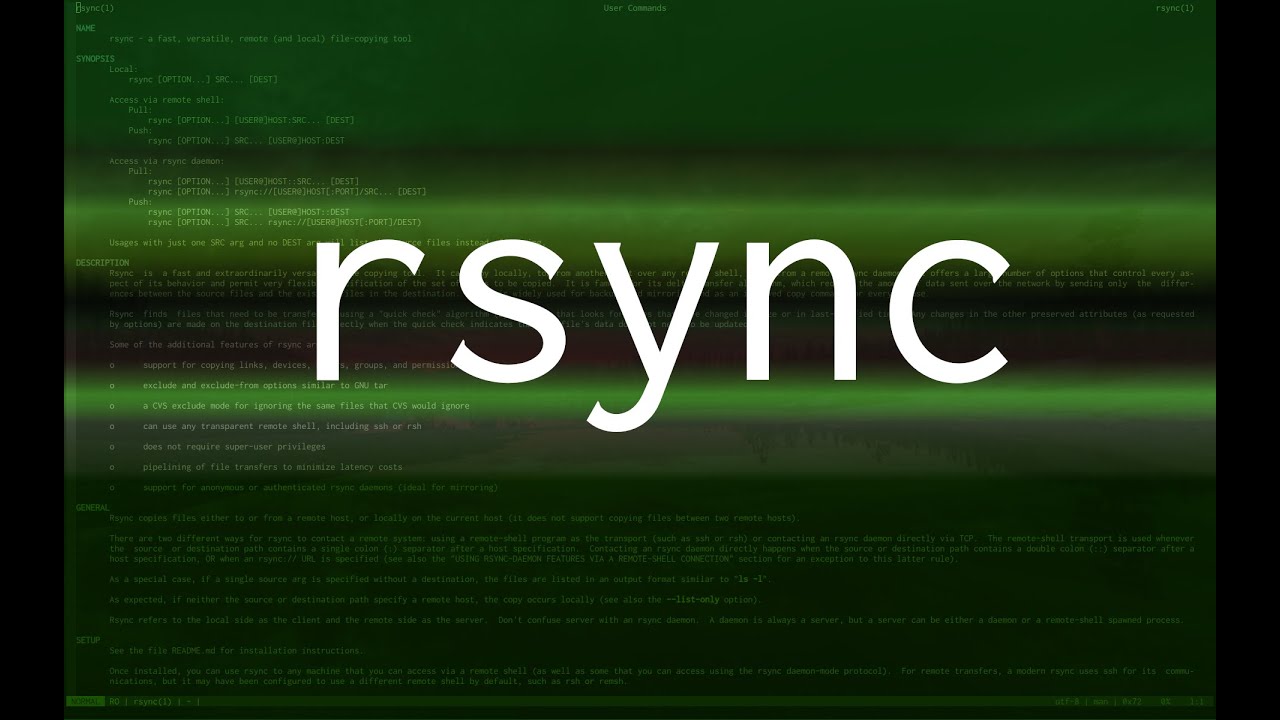 The command-line GNU rsync // Mirroring Your Data