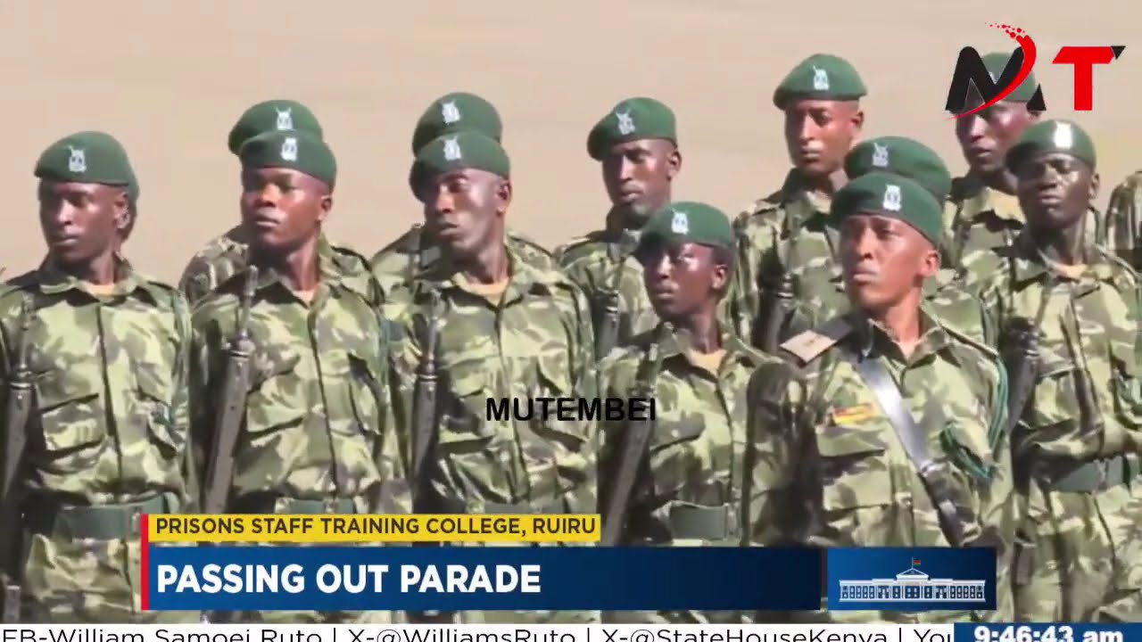 Ruto Presides over the Passing Out Parade of Prisons Officers in Ruiru!