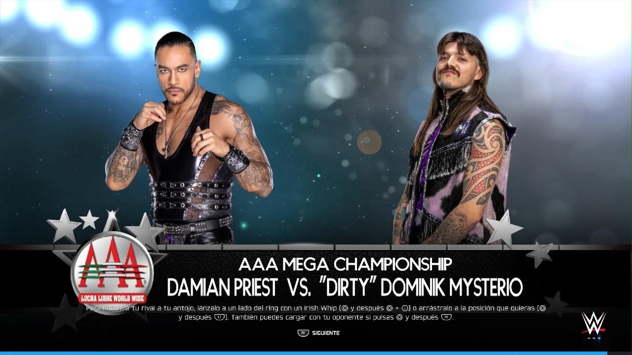 Damian Priest vs Dominik misterio || triple AAA Mega campeonato Championship match