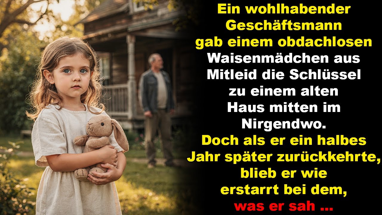 Ein reicher Mann gab aus Mitleid einem Waisenmädchen die Schlüssel zu einem alten Haus im Nirgendwo…