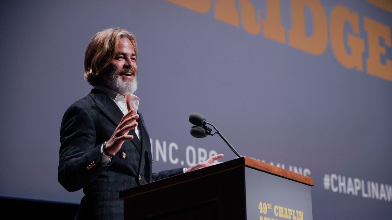 Chris Pine Honors Jeff Bridges at the 49th Chaplin Award Gala