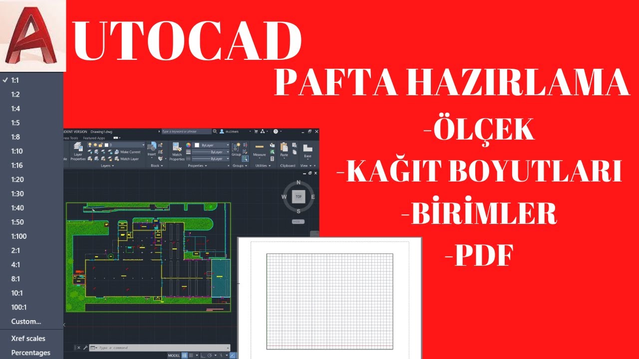 Autocad Detaylı Pafta Hazırlama Rehberi! (Scale, Sheet, Viewport, Export to PDF)