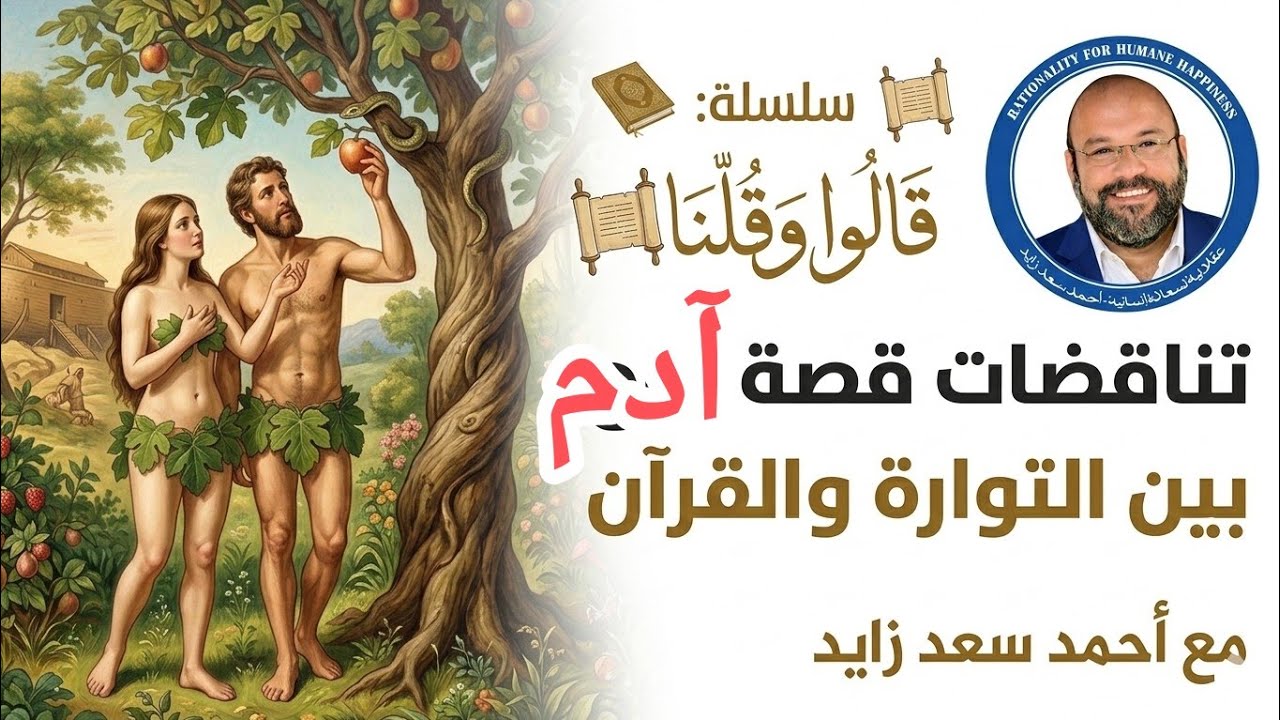 تناقضات قصة آدم وحواء بين التوراة والقرآن... سلسلة قالوا وقلنا مع أحمد سعد زايد 