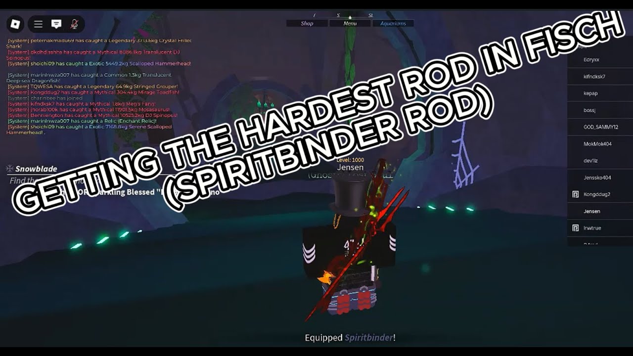 GETTING SPIRITBINDER ROD IN ROBLOX FISCH