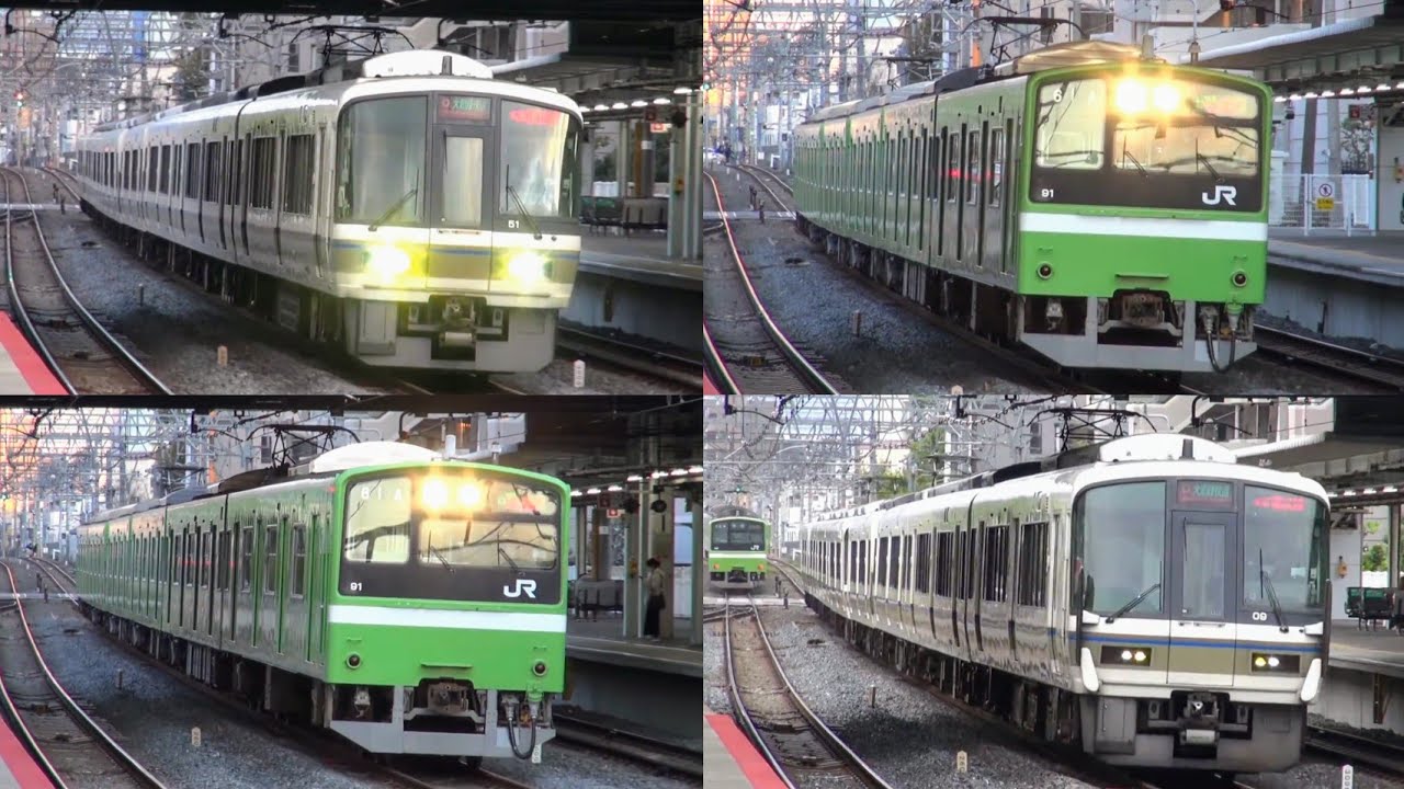 【大和路線 平野駅通過集】201系の快速運用や221系大和路快速高速通過など！貨物列車も登場！