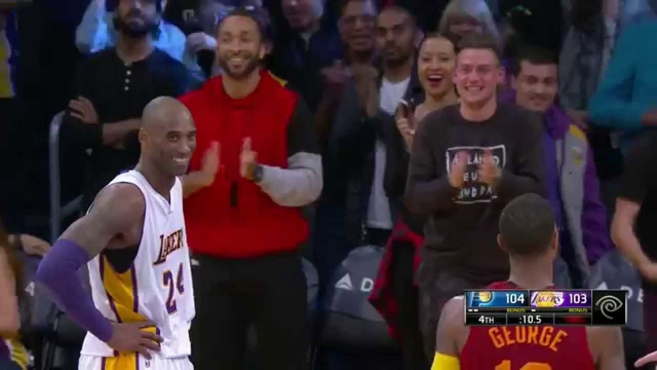 Kobe Bryant Clutch Three Pointer | Pacers vs Lakers | 11.29.2015
