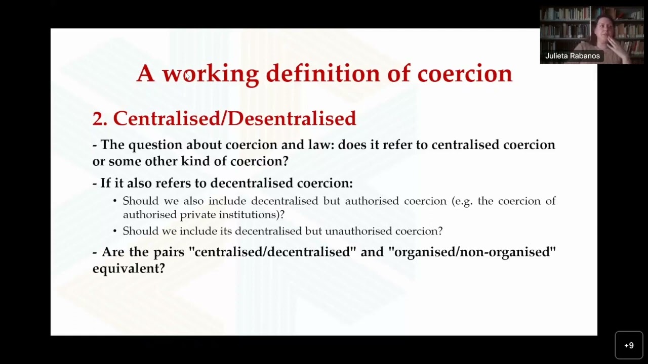 Coercion and (the Functions of) Law, Julieta Rabanos