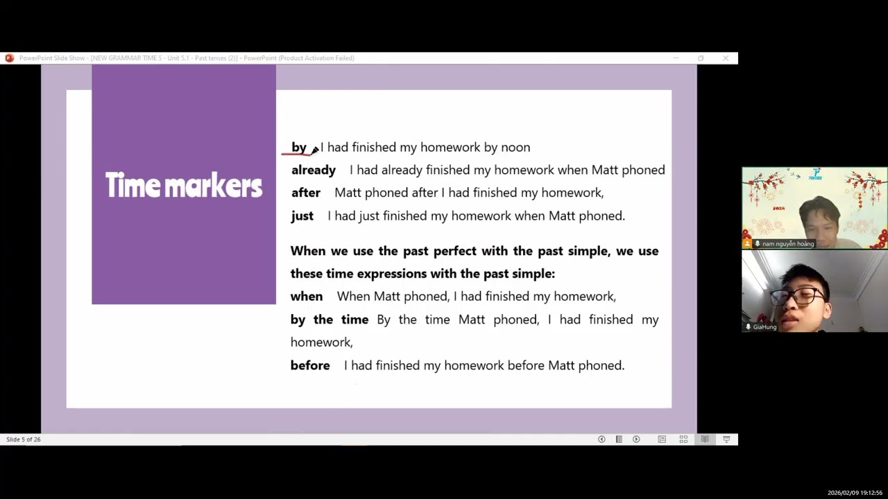PK2601024- 9/2 - NGUYỄN GIA HƯNG -NEW GRAMMAR TIME 5 - Unit 4 - The future