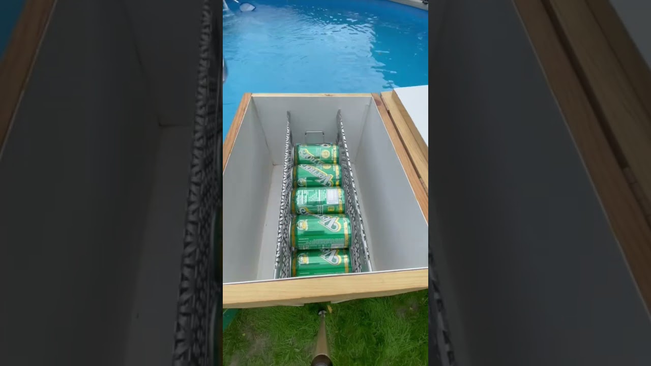 My poolside drink dispenser #inventions #woodworkingideas #woodworking