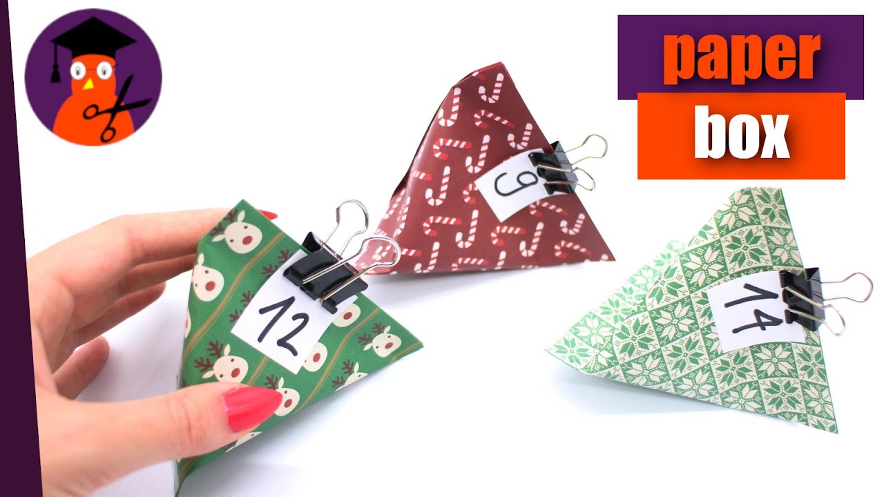 Basteln mit Papier Adventsschachtel Weihnachtsdeko DIY
