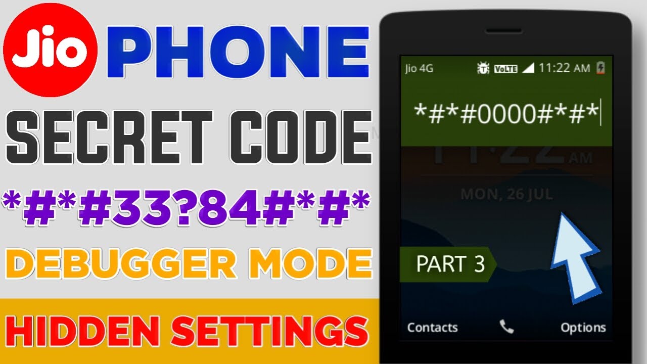 JioPhone Secret Code Hidden Settings Debugger Mode  | Part-3