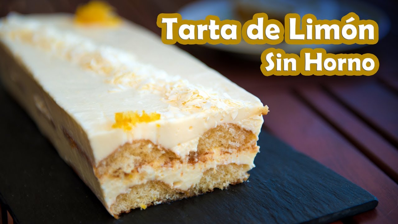 Tarta de Limon Facil Sin Horno con Queso Crema y Bizcochos