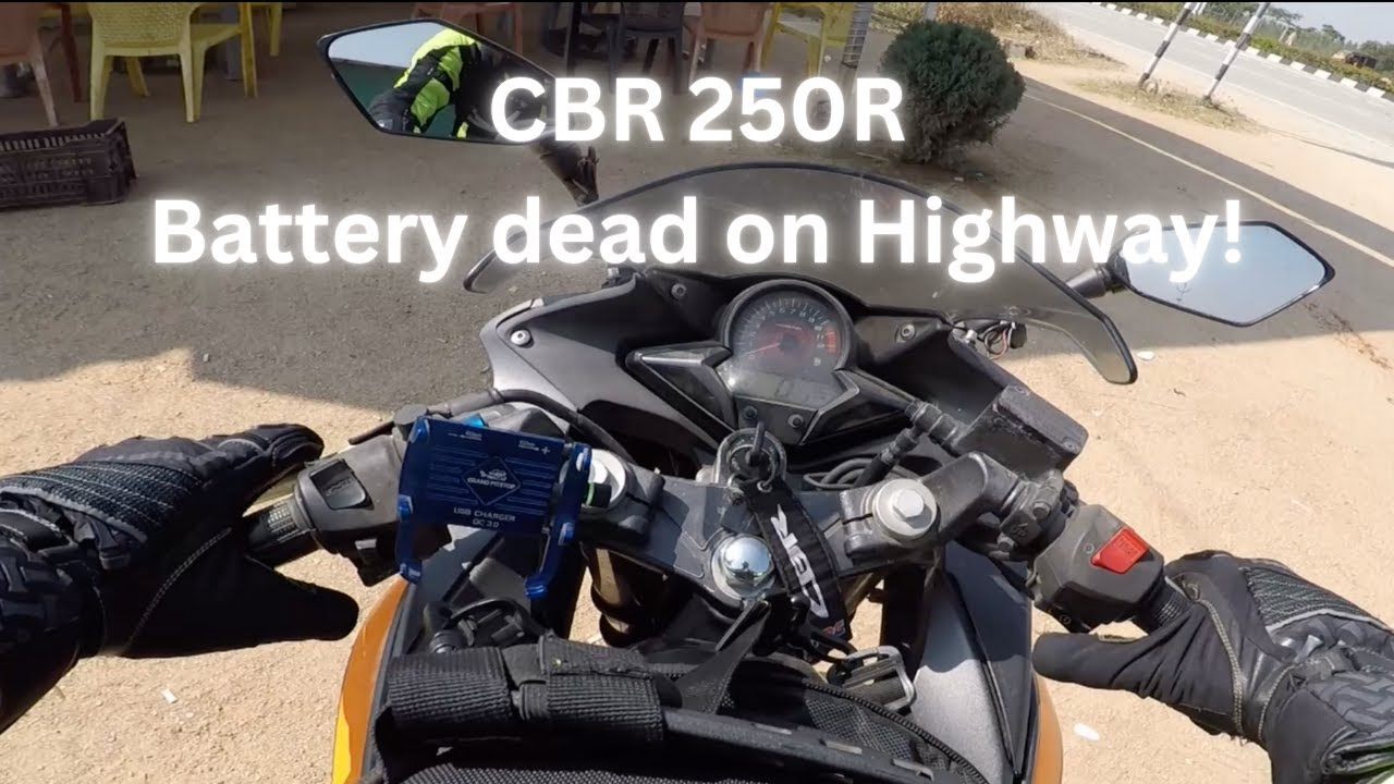 Аккумулятор мотоцикла CBR 250 разрядился на трассе.