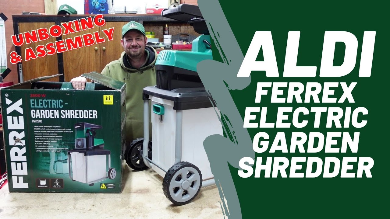 ALDI Ferrex Impact Shredder Mulcher garden specialbuys tool review unboxing & assembly instructions
