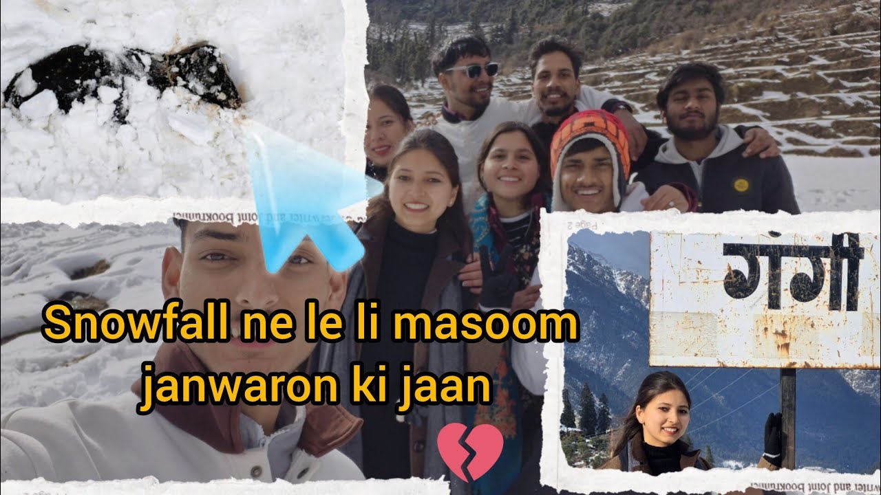 Snowfall aur views ke liye kiya itna struggle ❄️⛰️ | Gangi Trip with Friends😍#snow #uttarakhand 