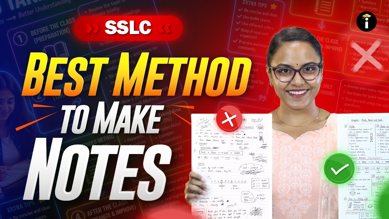 Best Note-Taking Strategies for SSLC Toppers 🔥