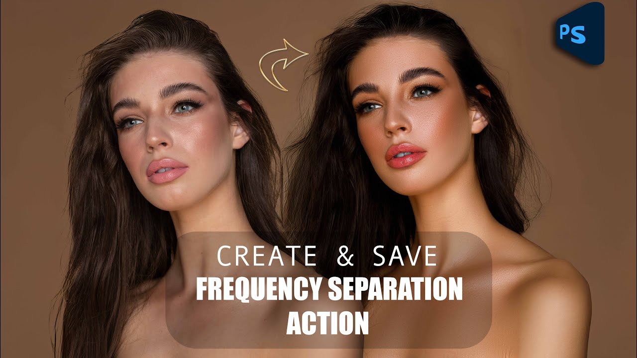 How to create frequency separation action in photoshop|| free action
