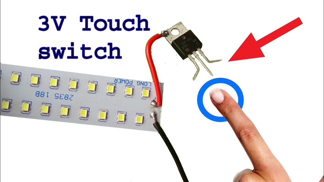 How to make 3 volt ON OFF touch switch, diy touch switch