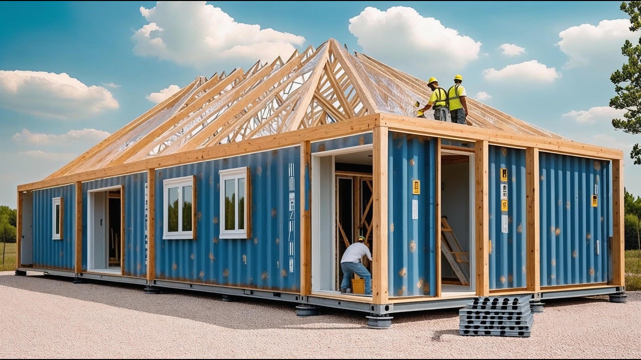 He Built DIY Lavish Home From 4 Shipping Containers. Full Construction By @JulienMalara
