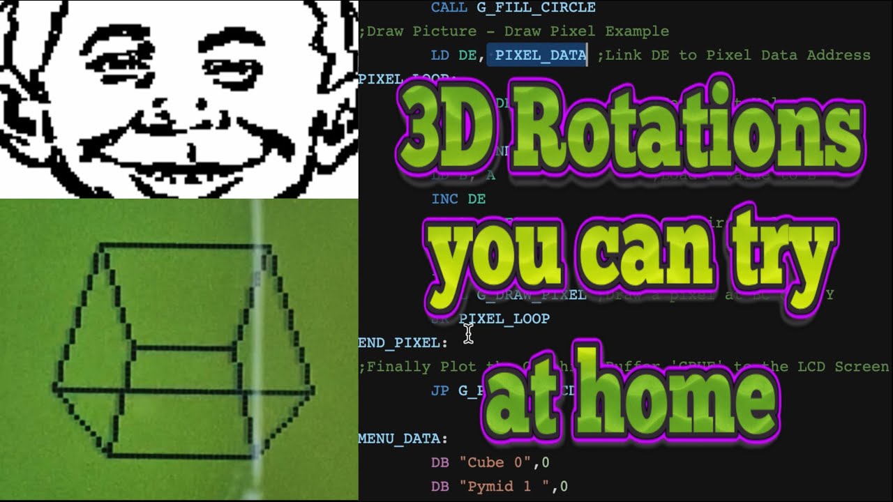 Mastering Z80 3-D rotating graphics