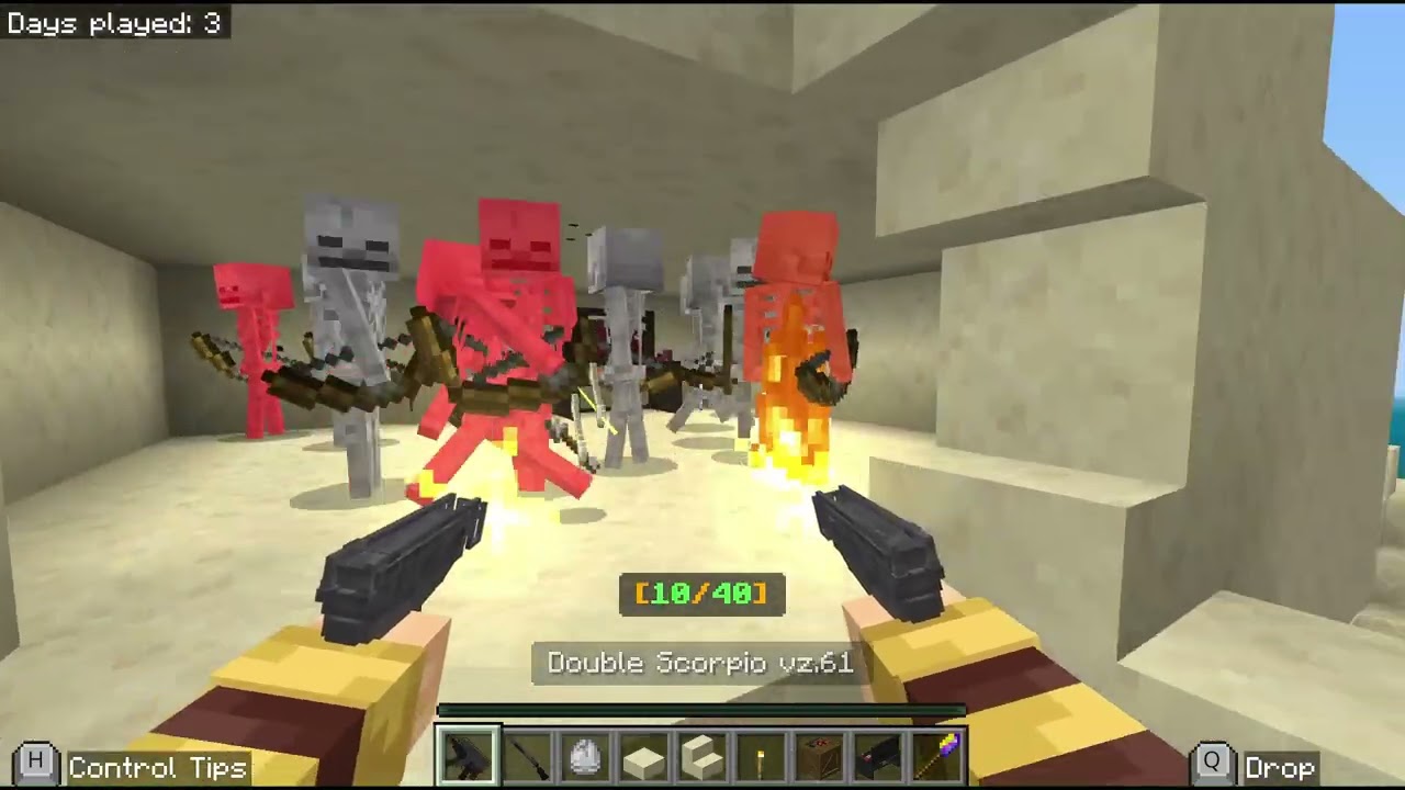 POV if guns was in Minecraft