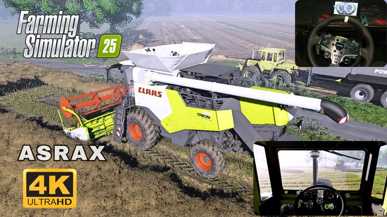 FS25 Ultra Realistic 4K | MB Trac, New Holland & Claas Harvest | Fs25 Reshade