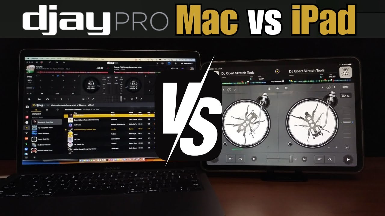 Djay Pro для Mac против iPad