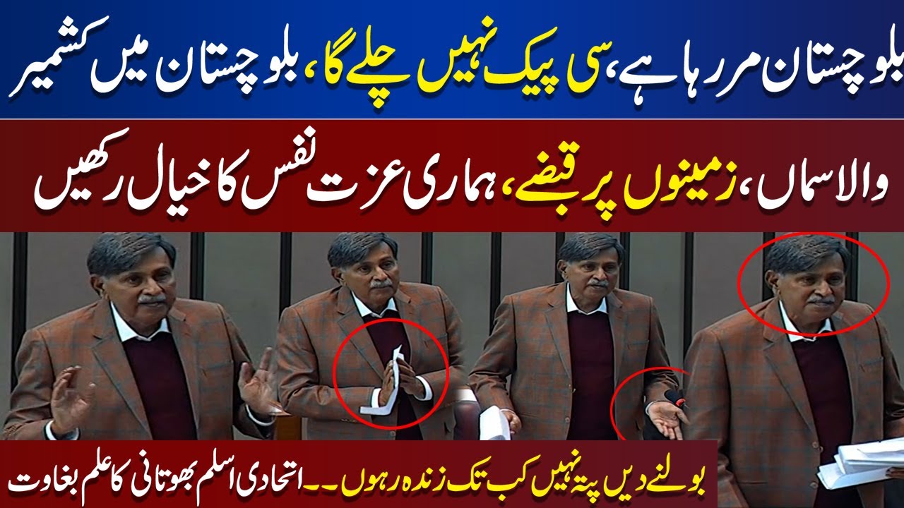 CPEC Won't Work! Govt Ally Aslam Bhutani Emotional Speech in National Assembly