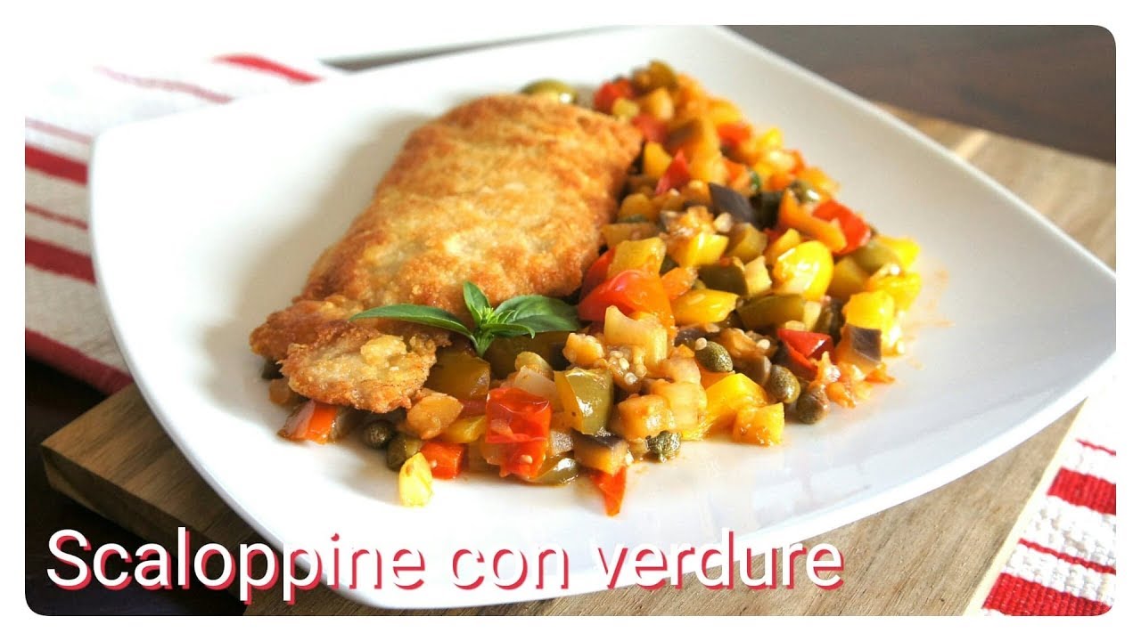 Scaloppine di maiale con verdure saporite