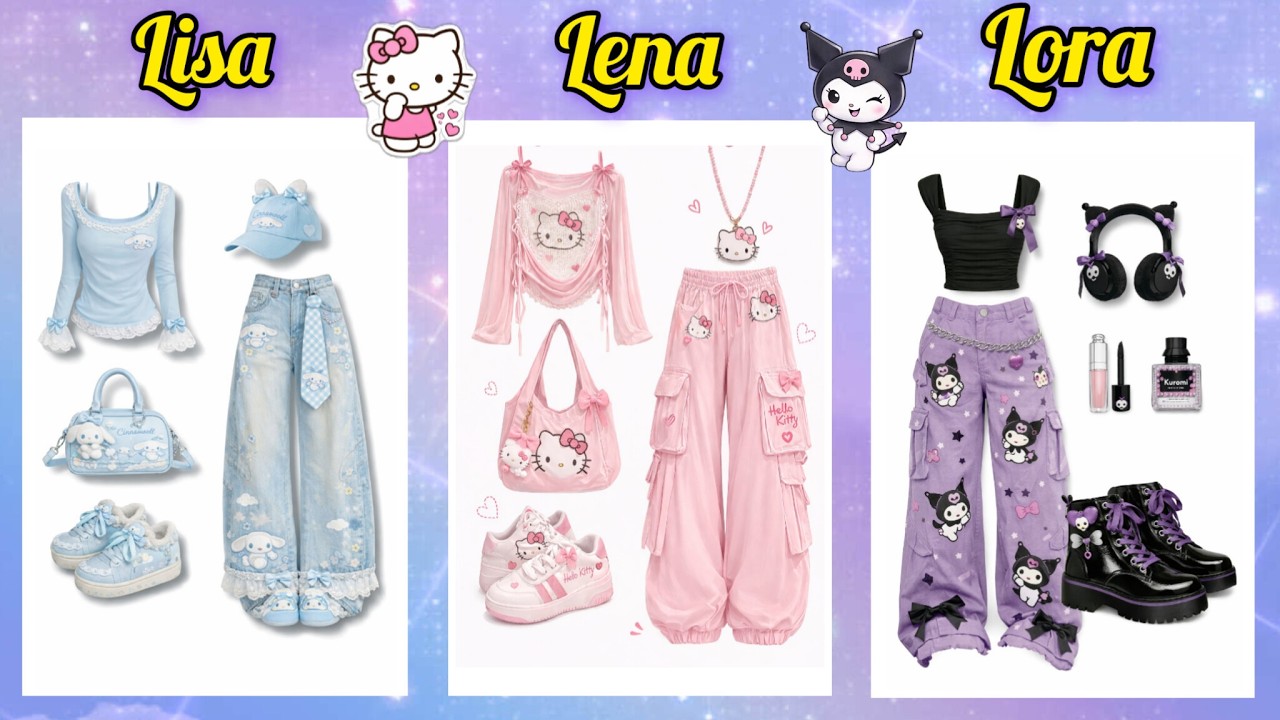 Lisa vs Lena vs Lora fashion & lifestyle picks 💖 #stylechallenge #fashionquiz #lisaorlena VS 005