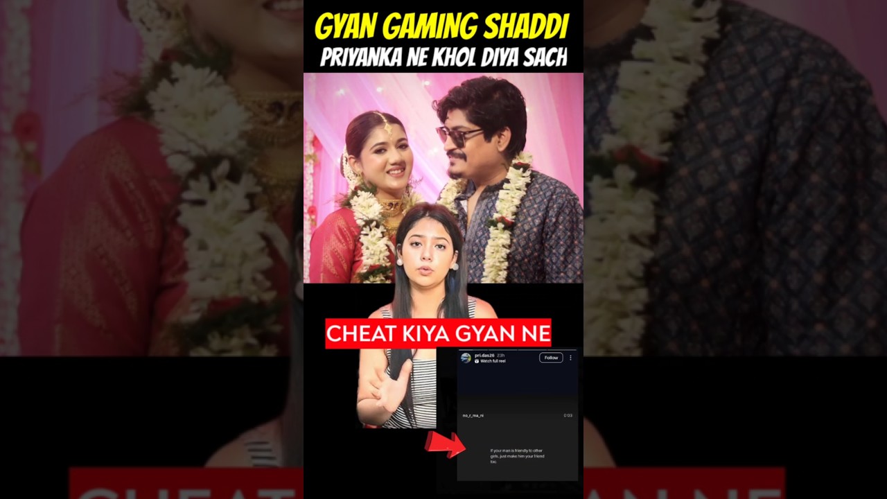 GYAN Gaming Got Married 💍 Ankitna Mondal  😱 Priyanka Ne Khol Diya Sach #freefire #shorts