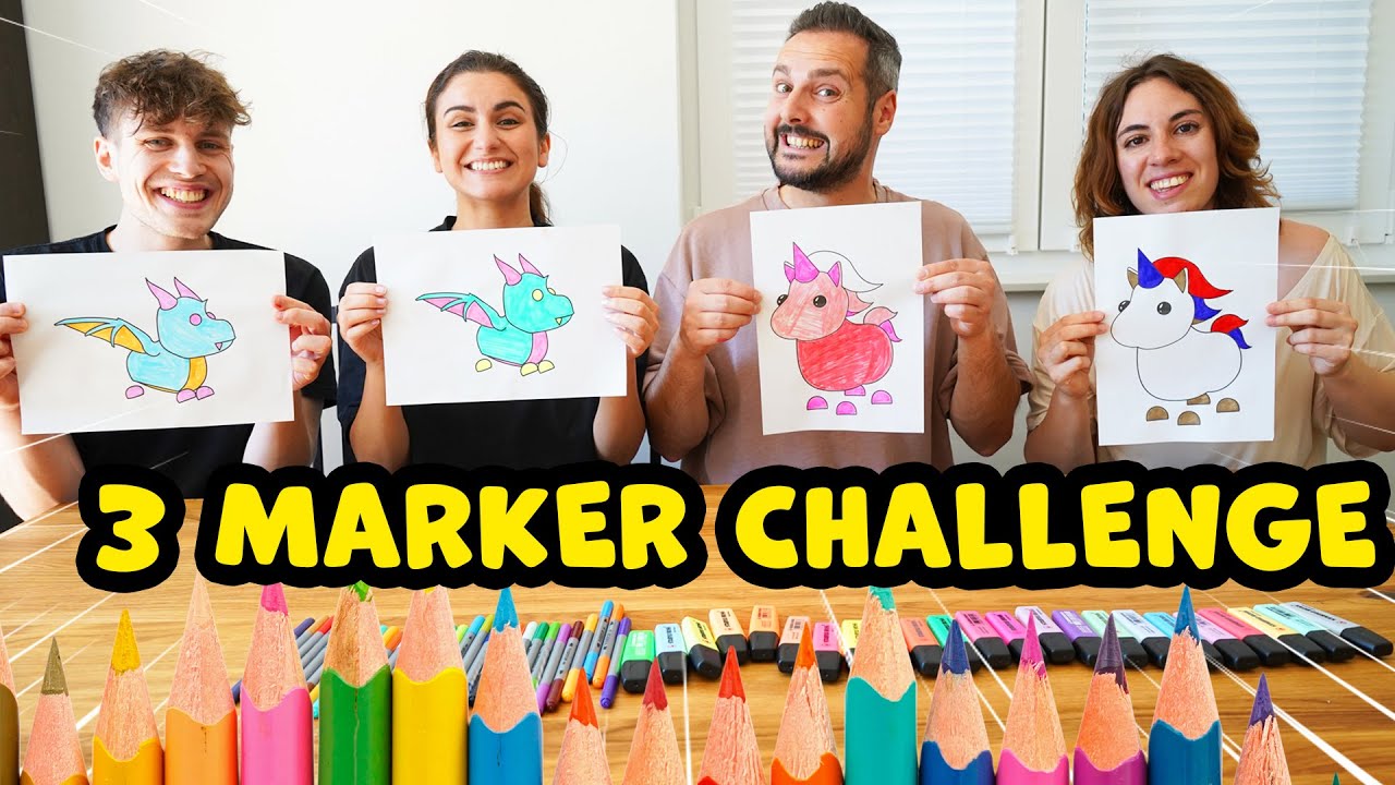 1.MAL 3 MARKER CHALLENGE MIT KAAN, DANIA, LENA & TOM!