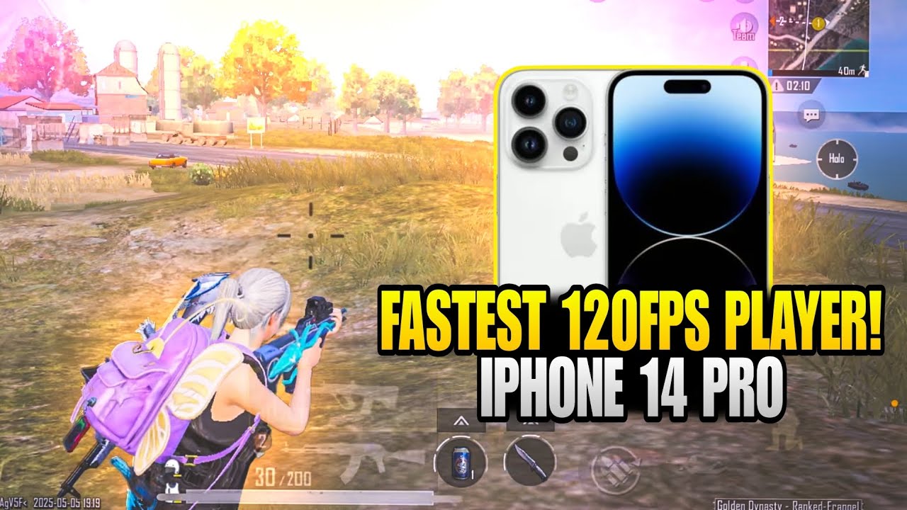 FASTEST 120 FPS PLAYER?? 🧠💀 IPHONE 14 PRO PUBG / BGMI TEST 2025