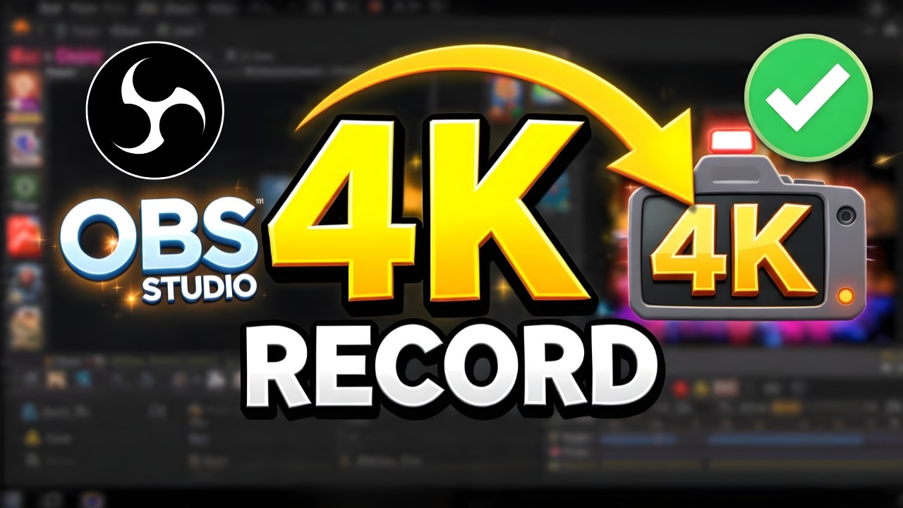 How to Record in 4k in OBS (Under 40 Seconds)