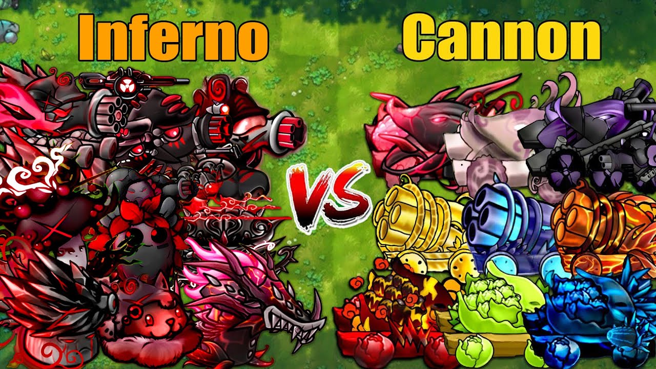PVZ 1 Fusion 3.3 Challenge!! Team Inferno VS Team Cannon VS 300 Zombie Random - Who Will Win?