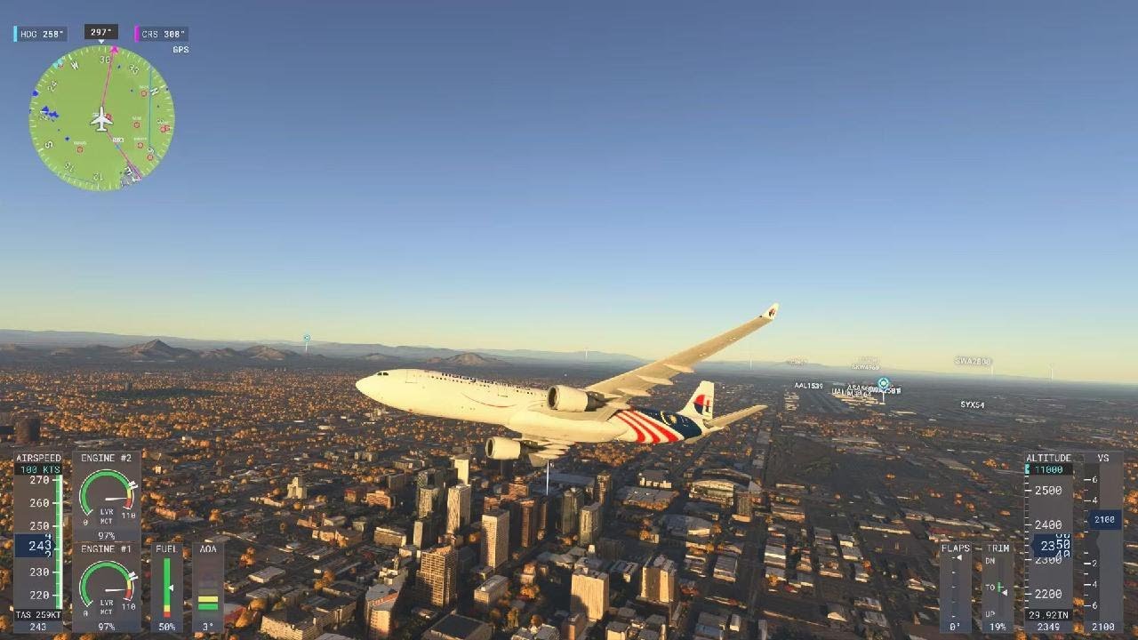 MSFS 2024: Phoenix AZ to Las Vegas NV In Airbus A330-300GE