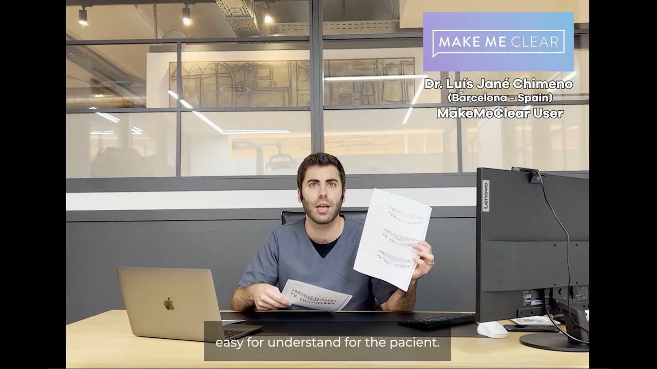 Testimonial of Dr. Luis Jane (Barcelona) of using MakeMeClear Software