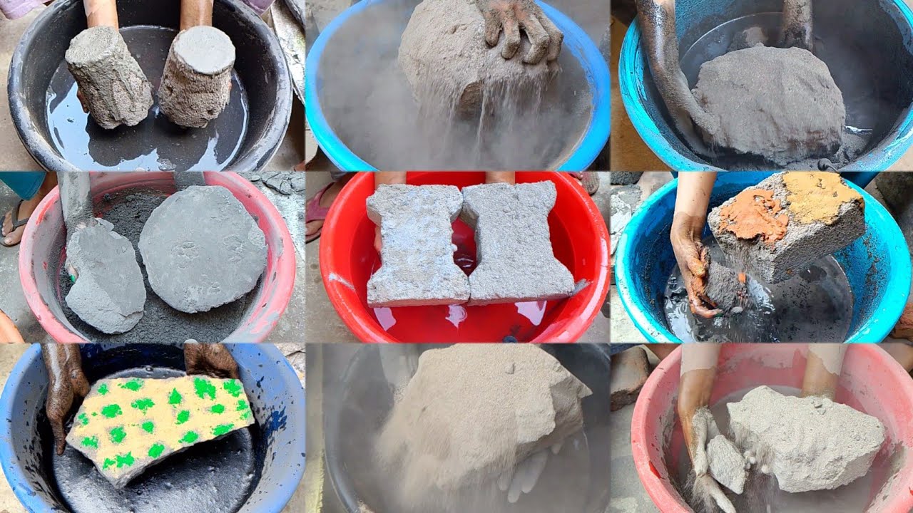 16 Different Types Of Combined Video Smashing/Big Chunks/Water 💦/Dipping/Paste On Crumbling/Wet/Mix